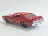 2012 Hot Wheels HW Main Street '69 Mercury Cougar Eliminator Cranston Fire #2 Red Die Cast Toy Muscle Car Vehicle