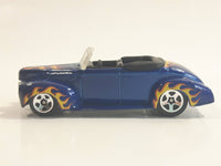 2008 Hot Wheels All Stars '40 Ford Convertible Dark Blue Die Cast Toy Car Vehicle