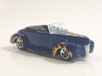 2008 Hot Wheels All Stars '40 Ford Convertible Dark Blue Die Cast Toy Car Vehicle