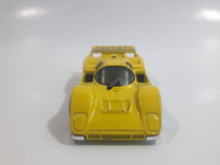 2009 Hot Wheels HW Special Features Ferrari 512M Yellow Die Cast Toy Car Vehicle with Opening Engine Bay