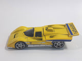 2009 Hot Wheels HW Special Features Ferrari 512M Yellow Die Cast Toy Car Vehicle with Opening Engine Bay