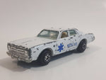 1980s Yatming Dodge Monaco White Rescue Die Cast Toy Car Emergency Vehicle