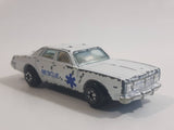 1980s Yatming Dodge Monaco White Rescue Die Cast Toy Car Emergency Vehicle