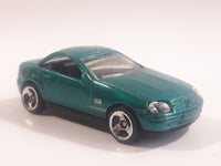 2000 Hot Wheels Mercedes SLK Metallic Aqua Green Die Cast Toy Car Vehicle