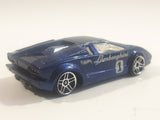 2001 Hot Wheels 25th Anniversary Lamborghini Countach Blue Die Cast Toy Exotic Luxury Car Vehicle