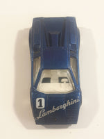 2001 Hot Wheels 25th Anniversary Lamborghini Countach Blue Die Cast Toy Exotic Luxury Car Vehicle