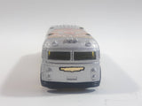 2002 Hot Wheels Spares 'N Strikes Surfin' School Bus Metalflake Silver Die Cast Toy Car Vehicle