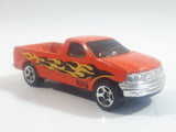 2001 Hot Wheels Wreck'n Roll 1997 Ford F-150 Pickup Truck Orange Die Cast Toy Vehicle