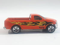 2001 Hot Wheels Wreck'n Roll 1997 Ford F-150 Pickup Truck Orange Die Cast Toy Vehicle