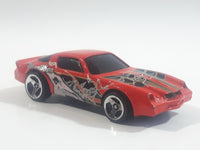 2001 Hot Wheels Fossil Fuels Chevrolet Camaro Z28 Red Die Cast Toy Muscle Car Vehicle