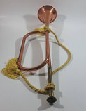 Vintage Decorative Copper Bugle Trumpet Musical Instrument Wall Decor with Yellow Tassel Rope