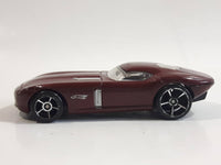 2009 Hot Wheels Fast FeLion Burgundy Maroon Dark Red Die Cast Toy Car Vehicle