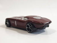 2009 Hot Wheels Fast FeLion Burgundy Maroon Dark Red Die Cast Toy Car Vehicle