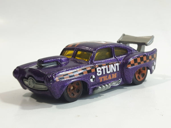 2012 Hot Wheels Thrill Racers City Stunt Jaded Metalflake Purple Die Cast Toy Car Vehicle