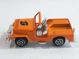 Unknown Brand 8006 Jeep S & C Construction Corporation Orange with Chrome Die Cast Toy Car Vehicle