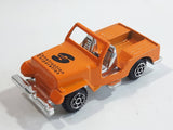 Unknown Brand 8006 Jeep S & C Construction Corporation Orange with Chrome Die Cast Toy Car Vehicle