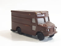 Safari Ltd Delivery Truck Dark Brown Hard Rubber Toy Car Vehicle