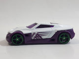 2011 Hot Wheels Racing Rigs Night Burnerz Symbolic White and Purple Die Cast Toy Car Vehicle