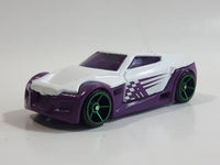 2011 Hot Wheels Racing Rigs Night Burnerz Symbolic White and Purple Die Cast Toy Car Vehicle