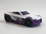 2011 Hot Wheels Racing Rigs Night Burnerz Symbolic White and Purple Die Cast Toy Car Vehicle