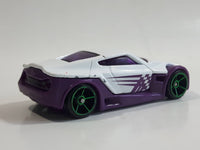 2011 Hot Wheels Racing Rigs Night Burnerz Symbolic White and Purple Die Cast Toy Car Vehicle