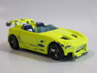 2002 Hot Wheels First Editions Tantrum Neon Fluorescent Yellow Die Cast Toy Car Vehicle