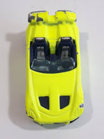 2002 Hot Wheels First Editions Tantrum Neon Fluorescent Yellow Die Cast Toy Car Vehicle