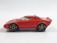 2002 Hot Wheels First Editions Lancia Stratos Red Die Cast Toy Car Vehicle