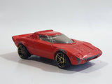 2002 Hot Wheels First Editions Lancia Stratos Red Die Cast Toy Car Vehicle