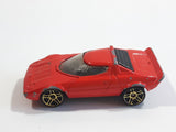 2002 Hot Wheels First Editions Lancia Stratos Red Die Cast Toy Car Vehicle