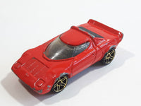 2002 Hot Wheels First Editions Lancia Stratos Red Die Cast Toy Car Vehicle