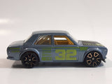 2012 Hot Wheels Faster Than Ever Datsun Bluebird 510 Metallic Silver #32 Die Cast Toy Race Car Vehicle