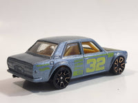 2012 Hot Wheels Faster Than Ever Datsun Bluebird 510 Metallic Silver #32 Die Cast Toy Race Car Vehicle