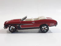 2011 Hot Wheels Chevy '70 Chevelle SS Convertible Metallic Dark Red Die Cast Toy Car Vehicle