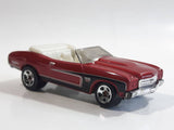 2011 Hot Wheels Chevy '70 Chevelle SS Convertible Metallic Dark Red Die Cast Toy Car Vehicle