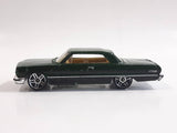 2011 Hot Wheels '63 Chevy Impala Dark Green Die Cast Toy Car Vehicle