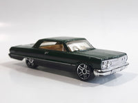 2011 Hot Wheels '63 Chevy Impala Dark Green Die Cast Toy Car Vehicle