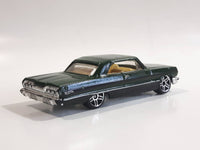 2011 Hot Wheels '63 Chevy Impala Dark Green Die Cast Toy Car Vehicle