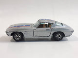 Yatming 1963 Corvette Stingray Silver No. 1078 Die Cast Toy Muscle Car Vehicle with Opening Doors