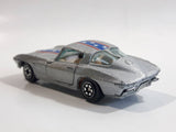 Yatming 1963 Corvette Stingray Silver No. 1078 Die Cast Toy Muscle Car Vehicle with Opening Doors