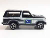 VHTF 1999 Racing Champions '80 Ford Bronco NHL Vancouver Canucks Ice Hockey Team Dark Blue and White Die Cast Toy Car Vehicle