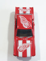 VHTF 1999 ERTL RC2 1964 Ford Mustang NHL Detroit Red Wings Ice Hockey Team Red and White Die Cast Toy Car Vehicle with Opening Hood and Rubber Tires