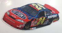 2006 NASCAR #24 Jeff Gordon DuPont Car Shaped Embossed Aluminum Metal Sign 11" x 24"