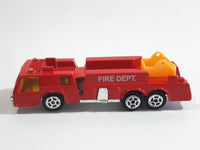 Unknown Brand Fire Dept Ladder Truck Red Die Cast Toy Car Vehicle Missing Ladder