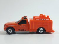 2009 Maisto Tonka Hasbro Fire Truck CNS Cable Boom Bucket Truck Orange Die Cast Toy Car Vehicle