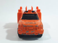 2009 Maisto Tonka Hasbro Fire Truck CNS Cable Boom Bucket Truck Orange Die Cast Toy Car Vehicle