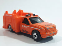 2009 Maisto Tonka Hasbro Fire Truck CNS Cable Boom Bucket Truck Orange Die Cast Toy Car Vehicle