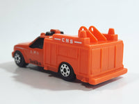 2009 Maisto Tonka Hasbro Fire Truck CNS Cable Boom Bucket Truck Orange Die Cast Toy Car Vehicle