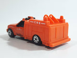 2009 Maisto Tonka Hasbro Fire Truck CNS Cable Boom Bucket Truck Orange Die Cast Toy Car Vehicle