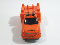 2009 Maisto Tonka Hasbro Fire Truck CNS Cable Boom Bucket Truck Orange Die Cast Toy Car Vehicle